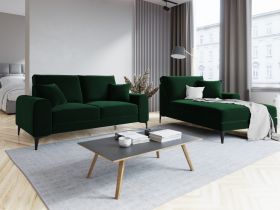 Canapea, Madara, Mazzini Sofas, 2 locuri, 172x102x90 cm, catifea, verde bottle