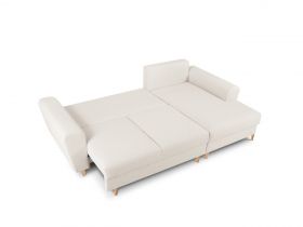 Coltar extensibil dreapta 4 locuri, Moghan, Micadoni Home, NL, 241x145x88 cm, poliester Boucle, bej