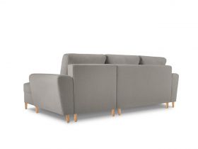 Coltar extensibil dreapta 4 locuri, Moghan, Micadoni Home, NL, 241x145x88 cm, poliester Boucle, gri