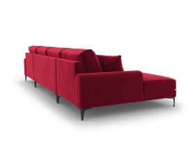 Coltar panoramic, Madara, Mazzini Sofas, 6 locuri, 334x182x90 cm, catifea, rosu vin