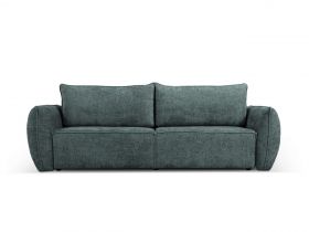 Canapea extensibila 3 locuri, Kaelle, Micadoni Home, BL, 244x97x91 cm, poliester chenille, albastru petrol