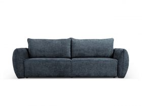 Canapea extensibila 3 locuri, Kaelle, Micadoni Home, BL, 244x97x91 cm, poliester chenille, albastru regal