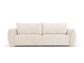 Canapea extensibila 3 locuri, Kaelle, Micadoni Home, BL, 244x97x91 cm, poliester chenille, bej deschis