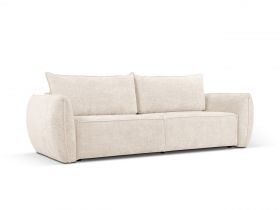 Canapea extensibila 3 locuri, Kaelle, Micadoni Home, BL, 244x97x91 cm, poliester chenille, bej deschis