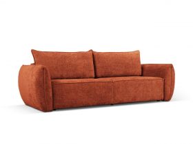 Canapea extensibila 3 locuri, Kaelle, Micadoni Home, BL, 244x97x91 cm, poliester chenille, caramiziu