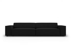 Canapea 3 locuri, Jodie, Micadoni Home, BL, 204x102x70 cm, poliester, negru