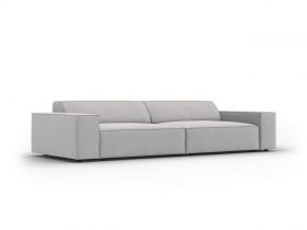 Canapea 3 locuri, Jodie, Micadoni Home, BL, 204x102x70 cm, poliester, gri deschis