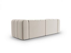 Canapea modulara 3 locuri, Lupine, Micadoni Home, BL, 228x87x70 cm, catifea, bej