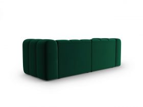 Canapea modulara 3 locuri, Lupine, Micadoni Home, BL, 228x87x70 cm, catifea, verde bottle