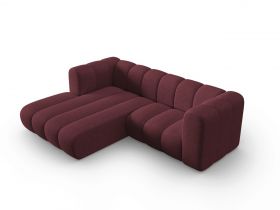 Coltar stanga 3 locuri, Lupine, Micadoni Home, BL, 228x175x70 cm, poliester chenille, bordo