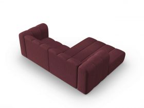 Coltar stanga 3 locuri, Lupine, Micadoni Home, BL, 228x175x70 cm, poliester chenille, bordo