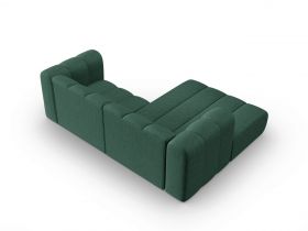 Coltar stanga 3 locuri, Lupine, Micadoni Home, BL, 228x175x70 cm, poliester chenille, verde