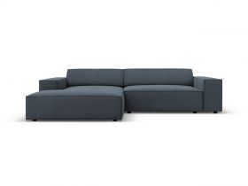 Coltar modular stanga 3 locuri, Jodie, Micadoni Home, BL, 224x166x70 cm, poliester, albastru