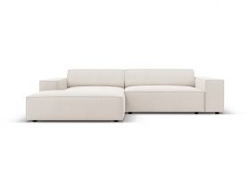 Coltar modular stanga 3 locuri, Jodie, Micadoni Home, BL, 224x166x70 cm, poliester, bej deschis