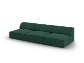 Canapea 3 locuri, Jodie, Micadoni Home, BL, 240x102x70 cm, poliester, verde