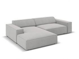 Coltar modular stanga 3 locuri, Jodie, Micadoni Home, BL, 224x166x70 cm, poliester, gri deschis