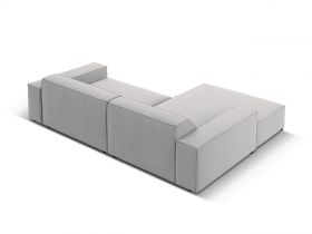 Coltar modular stanga 3 locuri, Jodie, Micadoni Home, BL, 224x166x70 cm, poliester, gri deschis