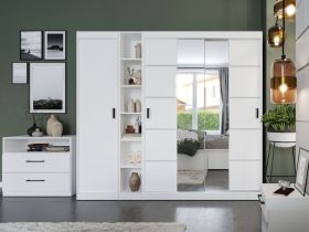 Dulap Nordis 210 usi alb/oglinda
