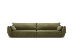 Canapea 4 locuri, Kaelle, Micadoni Home, BL, 248x110x85 cm, poliester chenille, verde