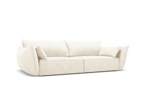 Canapea 3 locuri, Kaelle, Micadoni Home, BL, 208x100x85 cm, poliester chenille, bej deschis