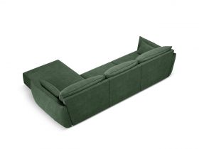 Coltar dreapta 4 locuri, Kaelle, Micadoni Home, BL, 308x171x85 cm, poliester chenille, verde bottle