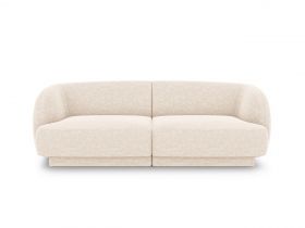 Canapea 2 locuri, Miley, Micadoni Home, BL, 184x85x74 cm, poliester chenille, bej deschis