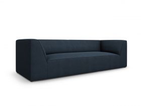 Canapea 3 locuri, Ruby, Micadoni Home, BL, 232x93x69 cm, poliester, albastru navy