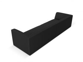 Canapea 4 locuri, Ruby, Micadoni Home, BL, 302x93x69 cm, poliester, negru