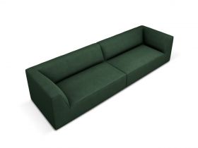 Canapea 4 locuri, Ruby, Micadoni Home, BL, 302x93x69 cm, poliester, verde