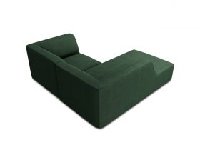 Coltar stanga 3 locuri, Ruby, Micadoni Home, BL, 186x180x69 cm, poliester, verde