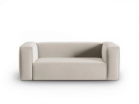 Canapea 2 locuri, Mackay, Cosmopolitan Design, 150x94x73 cm, catifea, bej deschis