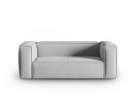 Canapea 2 locuri, Mackay, Cosmopolitan Design, 150x94x73 cm, catifea tricotata, gri