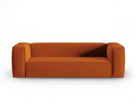 Canapea 4 locuri, Mackay, Cosmopolitan Design, 230x94x73 cm, catifea, teracota