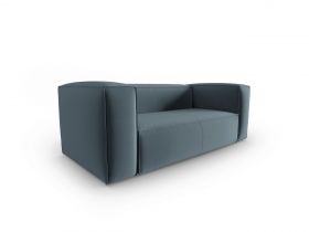 Canapea 2 locuri, Mackay, Cosmopolitan Design, 150x94x73 cm, catifea, albastru royal