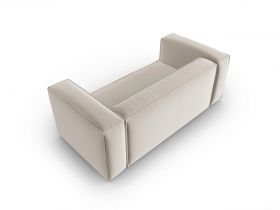 Canapea 2 locuri, Mackay, Cosmopolitan Design, 150x94x73 cm, catifea, bej deschis