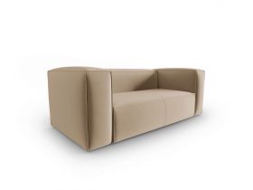 Canapea 2 locuri, Mackay, Cosmopolitan Design, 150x94x73 cm, catifea, bej sand