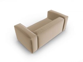 Canapea 2 locuri, Mackay, Cosmopolitan Design, 150x94x73 cm, catifea, bej sand