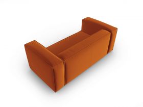 Canapea 2 locuri, Mackay, Cosmopolitan Design, 150x94x73 cm, catifea, teracota