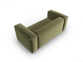 Canapea 2 locuri, Mackay, Cosmopolitan Design, 150x94x73 cm, catifea, verde deschis