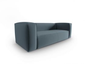 Canapea 3 locuri, Mackay, Cosmopolitan Design, 200x94x73 cm, catifea, albastru