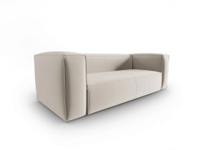 Canapea 3 locuri, Mackay, Cosmopolitan Design, 200x94x73 cm, catifea, bej deschis