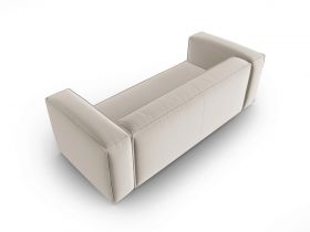 Canapea 3 locuri, Mackay, Cosmopolitan Design, 200x94x73 cm, catifea, bej deschis