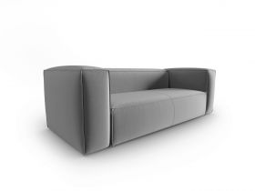 Canapea 3 locuri, Mackay, Cosmopolitan Design, 200x94x73 cm, catifea, gri deschis