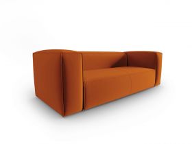 Canapea 3 locuri, Mackay, Cosmopolitan Design, 200x94x73 cm, catifea, teracota