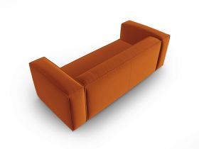 Canapea 3 locuri, Mackay, Cosmopolitan Design, 200x94x73 cm, catifea, teracota