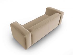 Canapea 4 locuri, Mackay, Cosmopolitan Design, 230x94x73 cm, catifea, bej sand