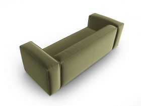 Canapea 4 locuri, Mackay, Cosmopolitan Design, 230x94x73 cm, catifea, verde deschis