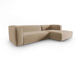 Coltar dreapta 4 locuri, Mackay, Cosmopolitan Design, 282x166x73 cm, catifea, bej sand