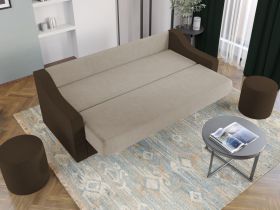 Canapea Iris Crem / Maro