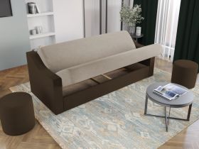 Canapea Iris Crem / Maro